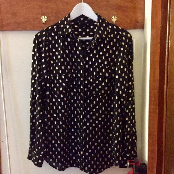 gold polka dot top